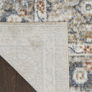 Nourison Astra Machine Washable ASW16 Gold Grey Area Rug Corner Image