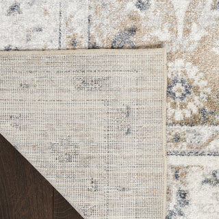 Nourison Astra Machine Washable ASW16 Silver Taupe Area Rug Corner Image