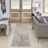 Nourison Astra Machine Washable ASW16 Silver Taupe Area Rug Corner Image