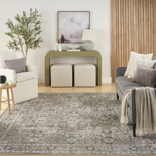 Nourison Astra Machine Washable ASW16 Gold Grey Area Rug Room Image Feature