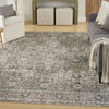 Nourison Astra Machine Washable ASW16 Gold Grey Area Rug Corner Image