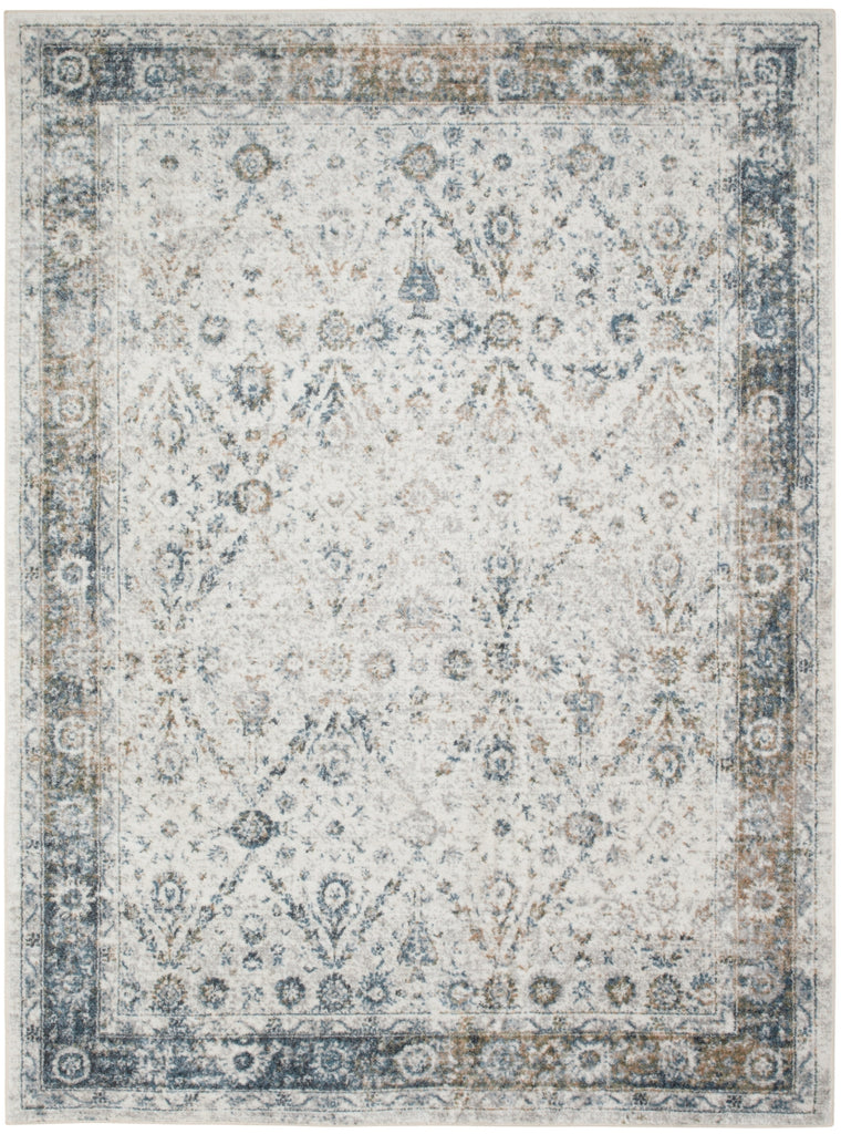 Nourison Astra Machine Washable ASW16 Ivory Blue Area Rug main image