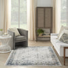 Nourison Astra Machine Washable ASW16 Ivory Blue Area Rug Room Image Feature