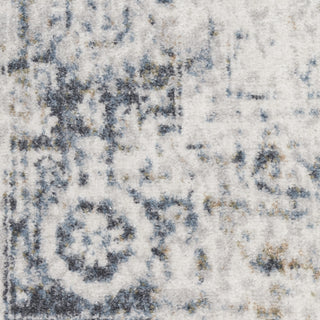 Nourison Astra Machine Washable ASW16 Ivory Blue Area Rug Swatch Image
