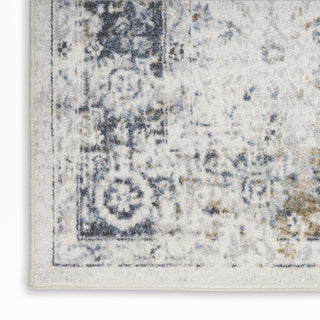Nourison Astra Machine Washable ASW16 Ivory Blue Area Rug T' R