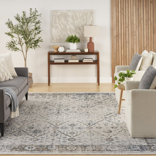 Nourison Astra Machine Washable ASW16 Ivory Blue Area Rug Room Image Feature