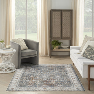 Nourison Astra Machine Washable ASW16 Ivory Multicolor Area Rug Room Image Feature