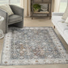 Nourison Astra Machine Washable ASW16 Ivory Multicolor Area Rug Corner Image