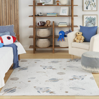 Nourison Astra Machine Washable ASW18 Ivory Multicolor Area Rug Swatch Image