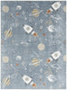 Nourison Astra Machine Washable ASW18 Blue Multicolor Area Rug Main Image