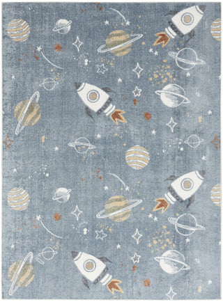 Nourison Astra Machine Washable ASW18 Blue Multicolor Area Rug Main Image