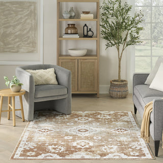 Nourison Astra Machine Washable ASW19 Copper Area Rug Swatch Image