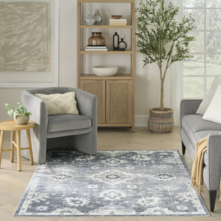 Nourison Astra Machine Washable ASW19 Denim Area Rug Swatch Image