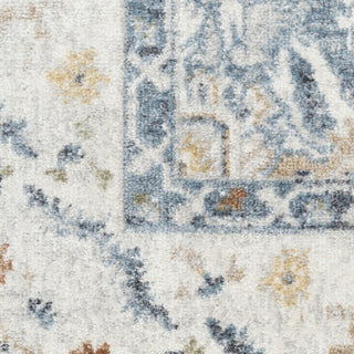 Nourison Astra Machine Washable ASW20 Blue Area Rug Corner Image