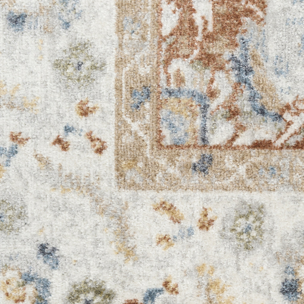 Nourison Astra Machine Washable ASW20 Rust Ivory Area Rug Corner Image