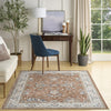 Nourison Astra Machine Washable ASW20 Rust Ivory Area Rug Swatch Image