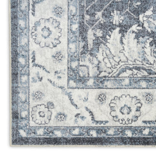 Nourison Astra Machine Washable ASW20 Slate Area Rug Corner Image