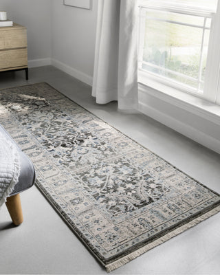 Loloi II Athena ATH-03 Grey/Sky Area Rug Lifestyle Image Feature