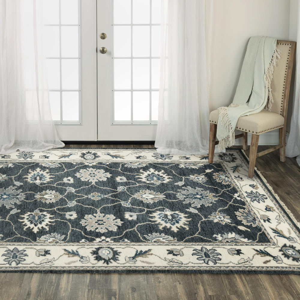 Rizzy Ashton ATN916 Charcoal/Ivory Area Rug Roomscene Image Feature