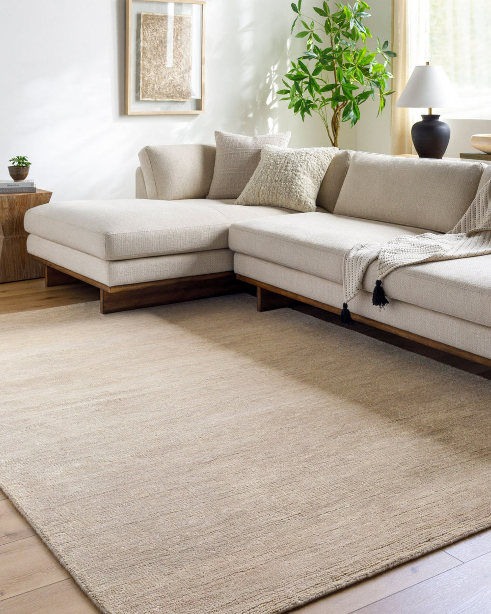 Surya Astana ATT-2301 Khaki Area Rug Room Scene Feature