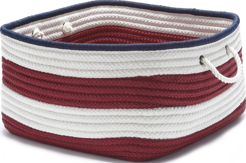 Colonial Mills Nautical Stripe Basket AU21 Red and Navy