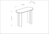 Surya Abacus AUC-001 Cream / Dark Brown Furniture Line Drawing