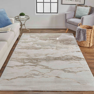 Feizy Aura 3727F Beige/Gold Area Rug