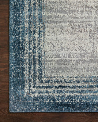 Loloi Austen AUS-02 Pebble/Blue Area Rug Corner Image
