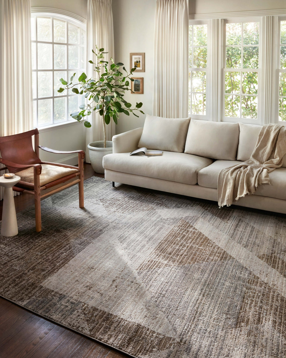 Loloi Austen AUS-04 Stone/Bark Area Rug Lifestyle Image Feature