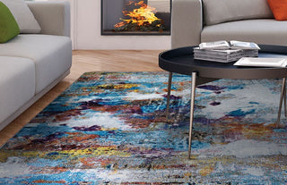 Couristan Gypsy Aquarelle Bone/Multi Area Rug Lifestyle Image Feature