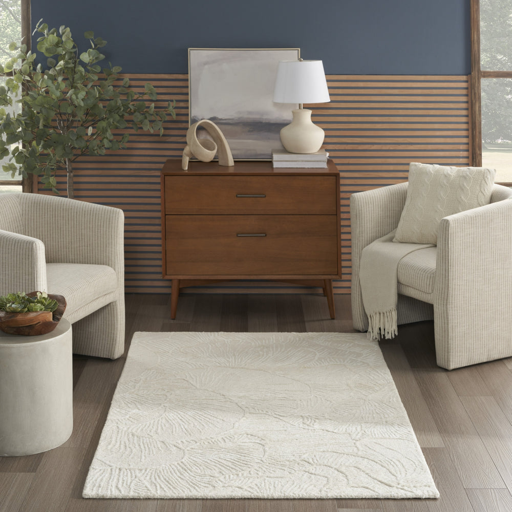 Nourison Avra AVR01 Ivory Area Rug Room Image Feature