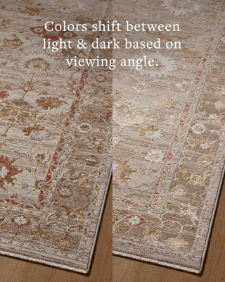 Loloi Aylin AYL-04 Pebble / Sunrise Area Rug Angle Image