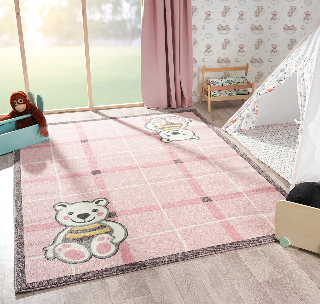 Kalaty A To Z AZ1120 Pink Area Rug Lifestyle Image Feature