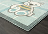 Kalaty A To Z AZ1121 Blue Area Rug Corner Image