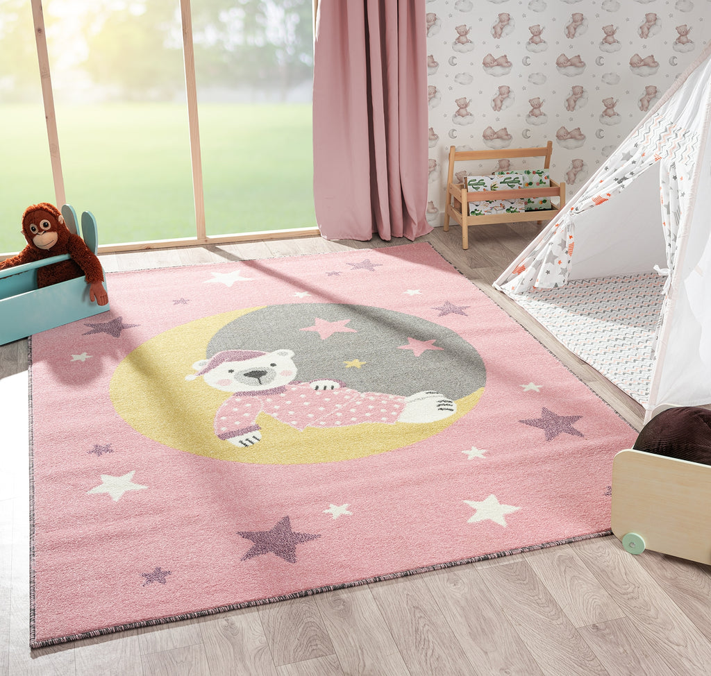 Kalaty A To Z AZ1122 Pink Area Rug Lifestyle Image Feature