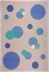 Joy Carpets Playful Patterns Baby Dots Blue Area Rug