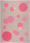 Joy Carpets Playful Patterns Baby Dots Pink Area Rug