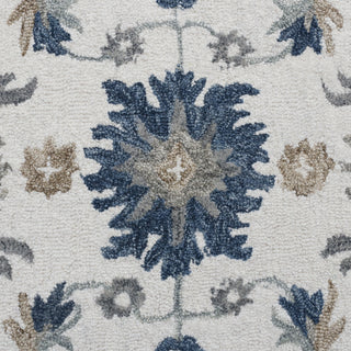 LR Home Babylon 81791 Tan/Blue Area Rug Detail Image