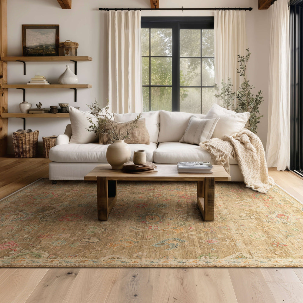 Karastan Sundar Bahu Brown Area Rug Lifestyle Image Feature