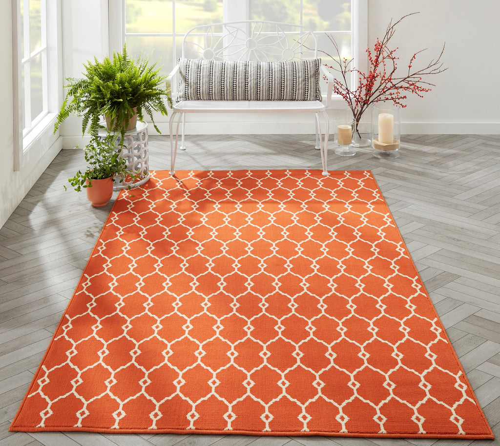 Momeni Baja BAJ-2 Orange Area Rug Main Image Feature