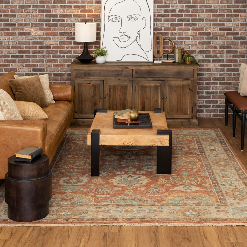 Karastan Balboa Oviedo Rust Area Rug Lifestyle Image Feature