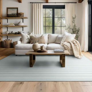 Karastan Bar Harbor Aqua Area Rug Lifestyle Image Feature