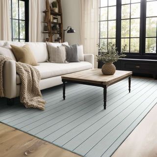 Karastan Bar Harbor Aqua Area Rug Lifestyle Image Feature