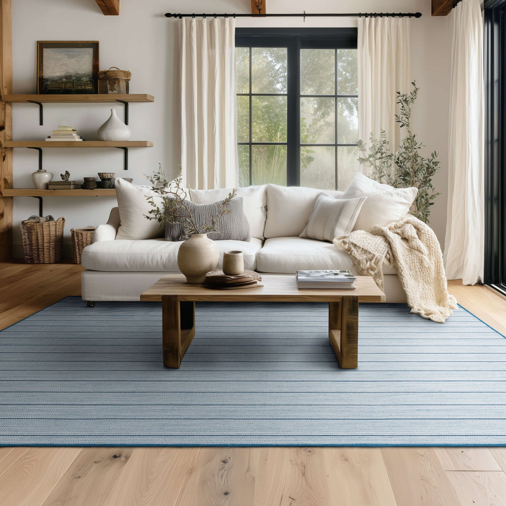 Karastan Bar Harbor Blue Area Rug Lifestyle Image Feature