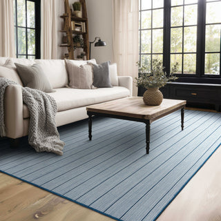 Karastan Bar Harbor Blue Area Rug Lifestyle Image Feature