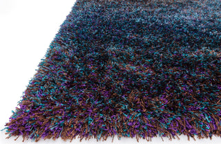 Loloi II Barcelona Shag BS-01 Twilight Area Rug Round Image Feature