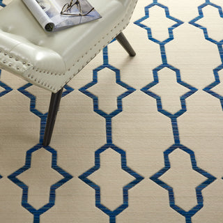 Nourison Bbl20 Butera BB205 Ivory Navy Area Rug by Barclay Corner Image