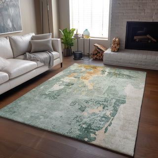 Dalyn Bresca BC1 Seafoam Machine Washable Area Rug Lifestyle Image Feature