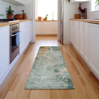 Dalyn Bresca BC1 Seafoam Machine Washable Area Rug Runner Lifestyle Image Feature