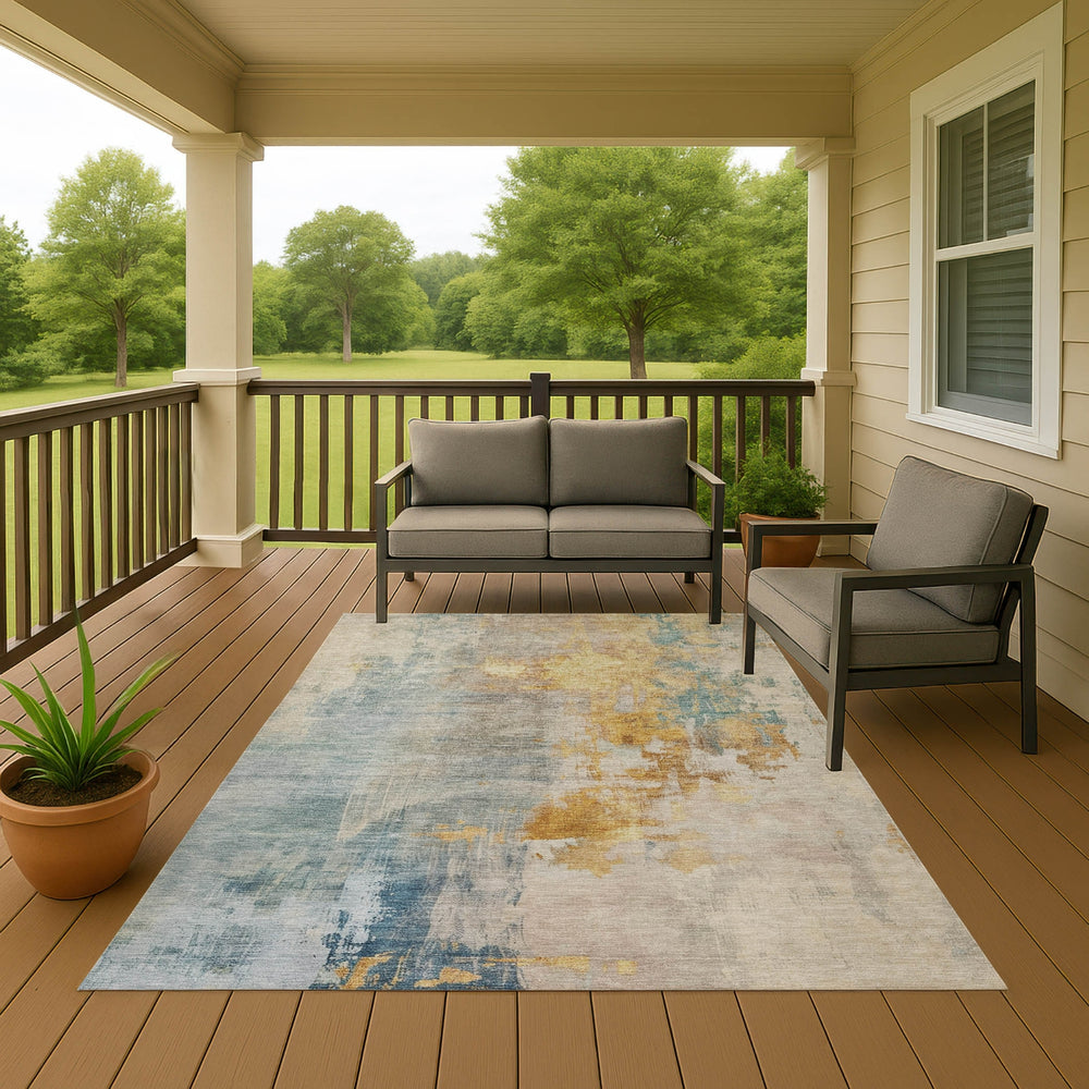 Dalyn Bresca BC4 Linen Machine Washable Area Rug Outdoor Lifestyle Image Feature